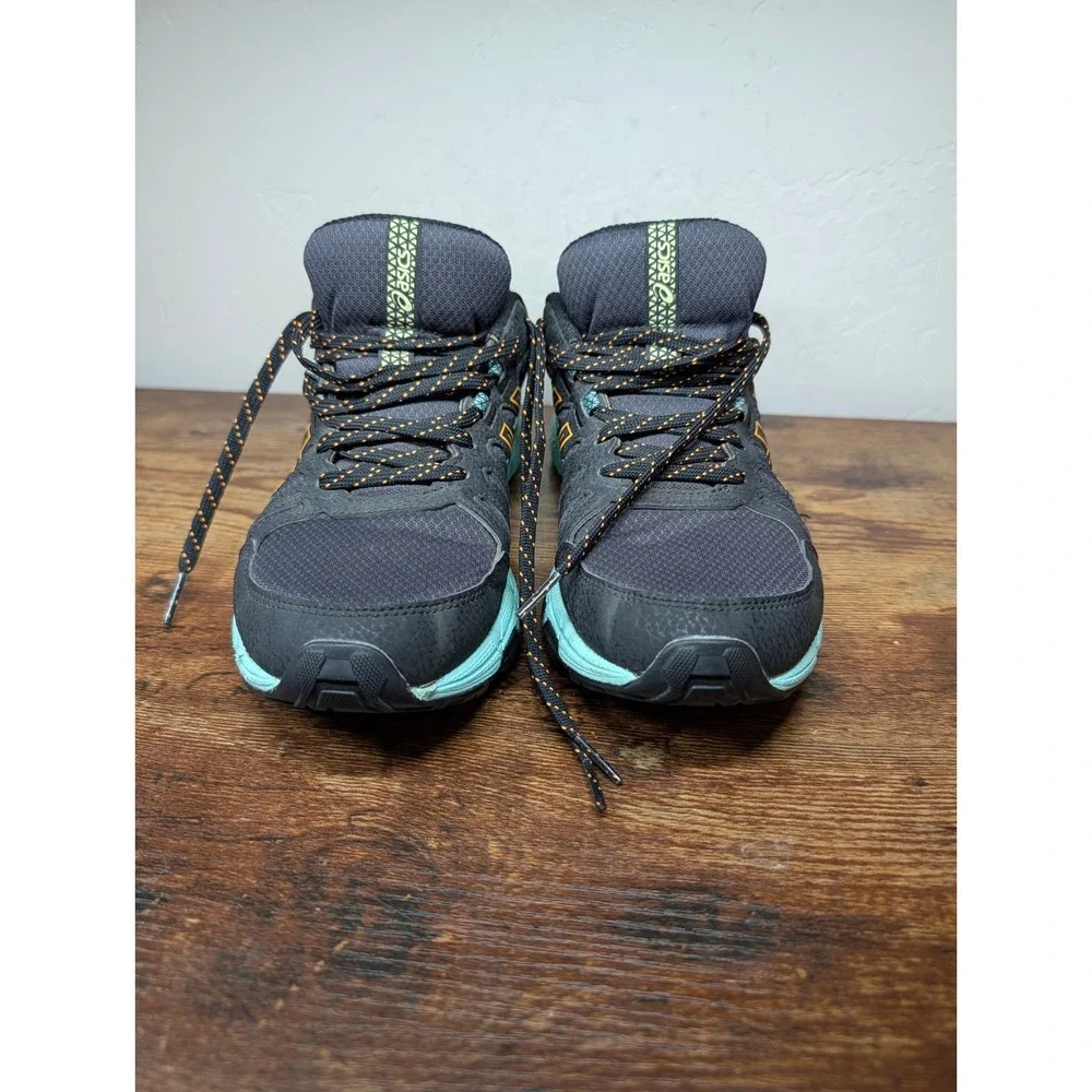 Asics Gel-Venture 7 Womens Trail Running Shoes Grey Orange Blue Size 8